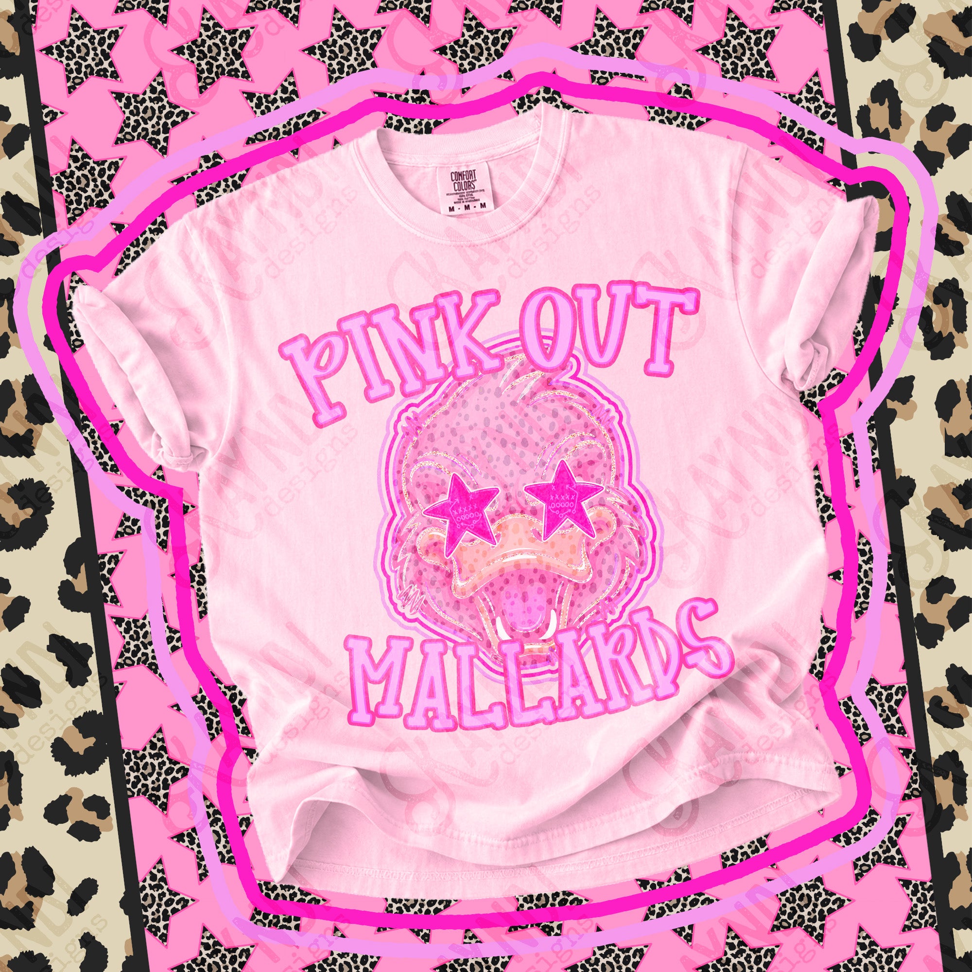 Pink Out Mascots Mallards mockup