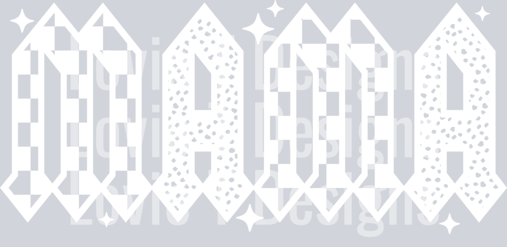 Mama_Checker_And_Stars_Single_Color_White
