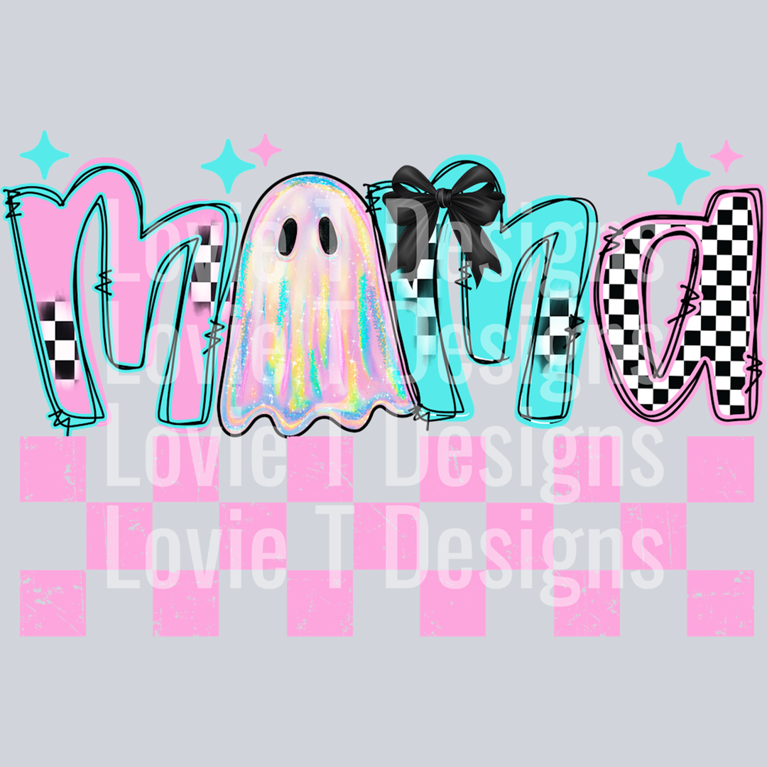 Mama Holographic Ghost – DTF Transfer