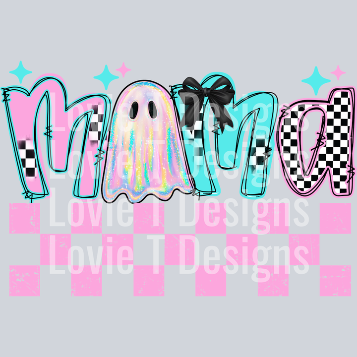 Mama Holographic Ghost – DTF Transfer