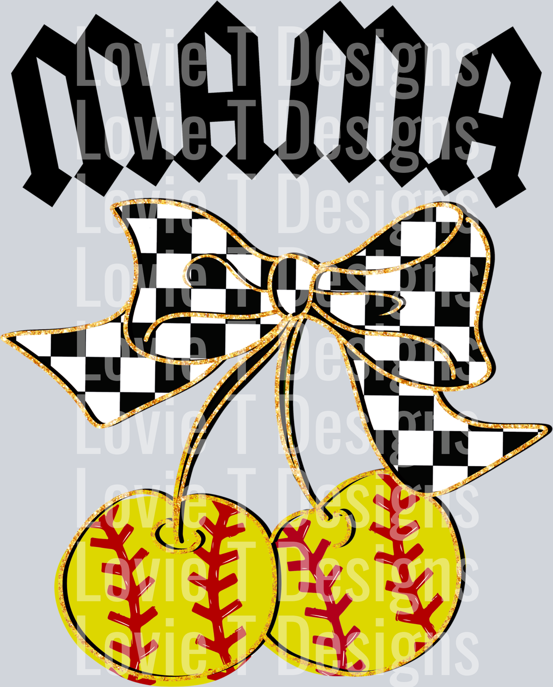 Mama Softball Cherries