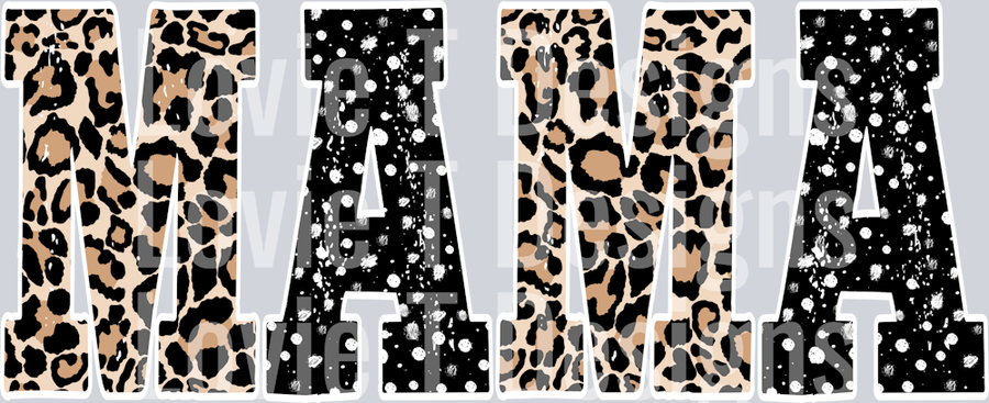 Mama leopard polka dots