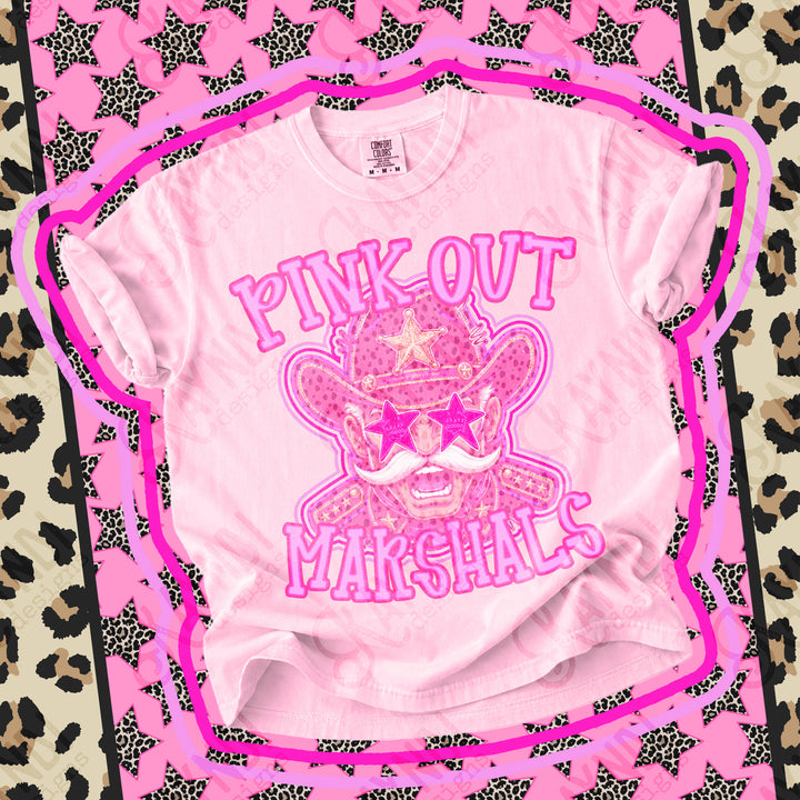 Marshals Pink Out Mascots mascot DTF transfer