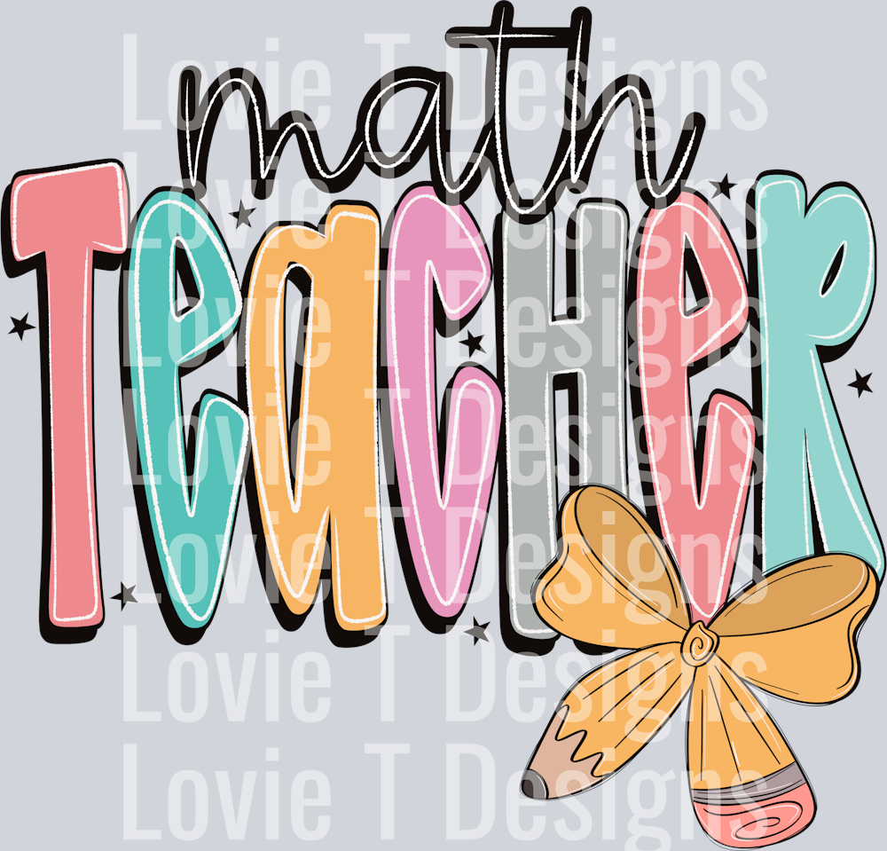 Math Teacher Doodle Pencil