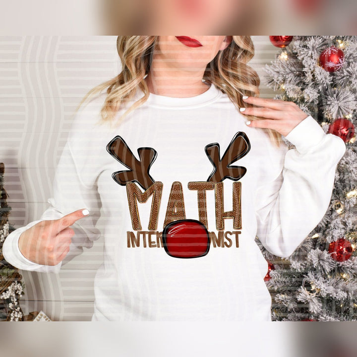 Math Interventionist Deer Antler School Staff DTF transfer