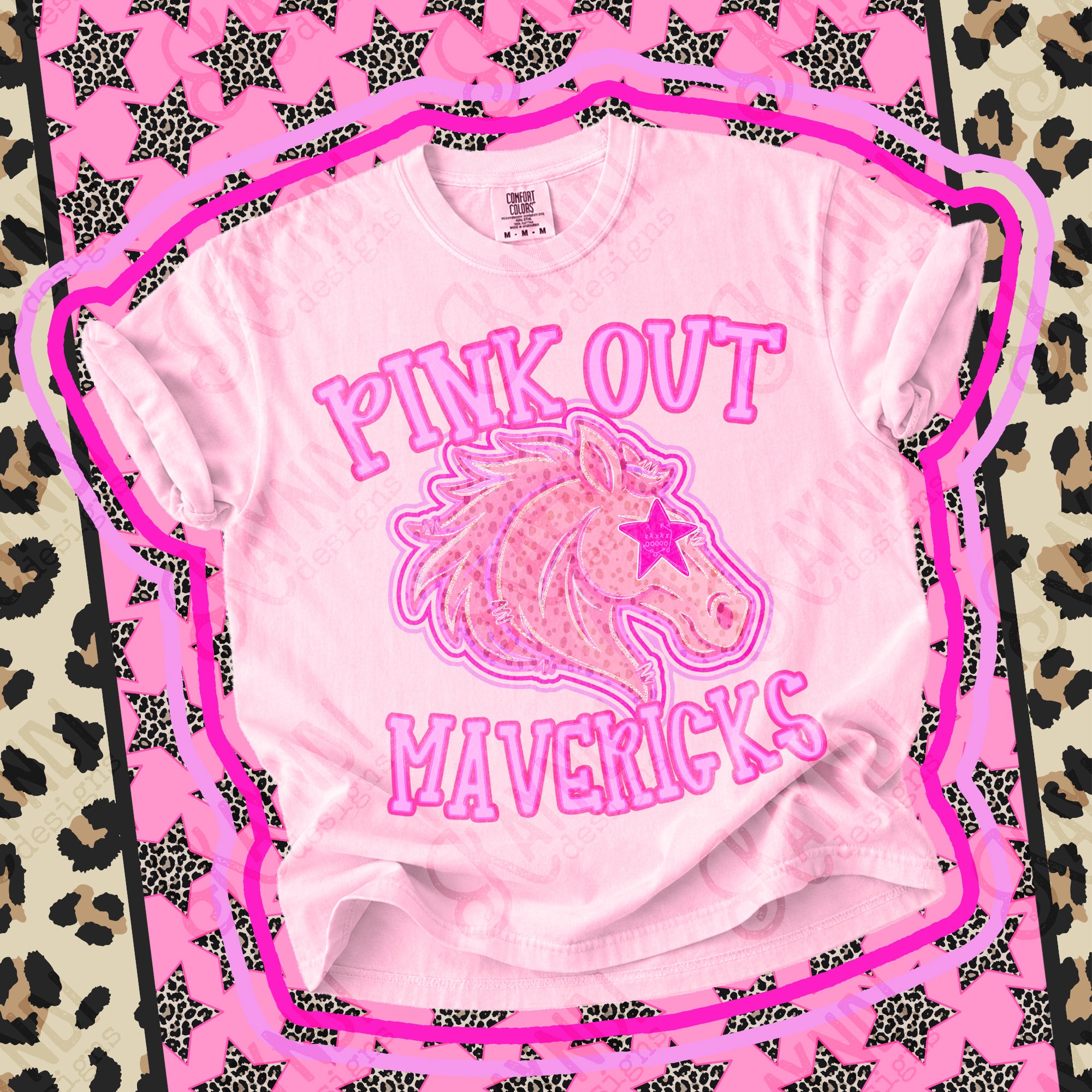 Pink Out Mascots Mavericks 5 mockup