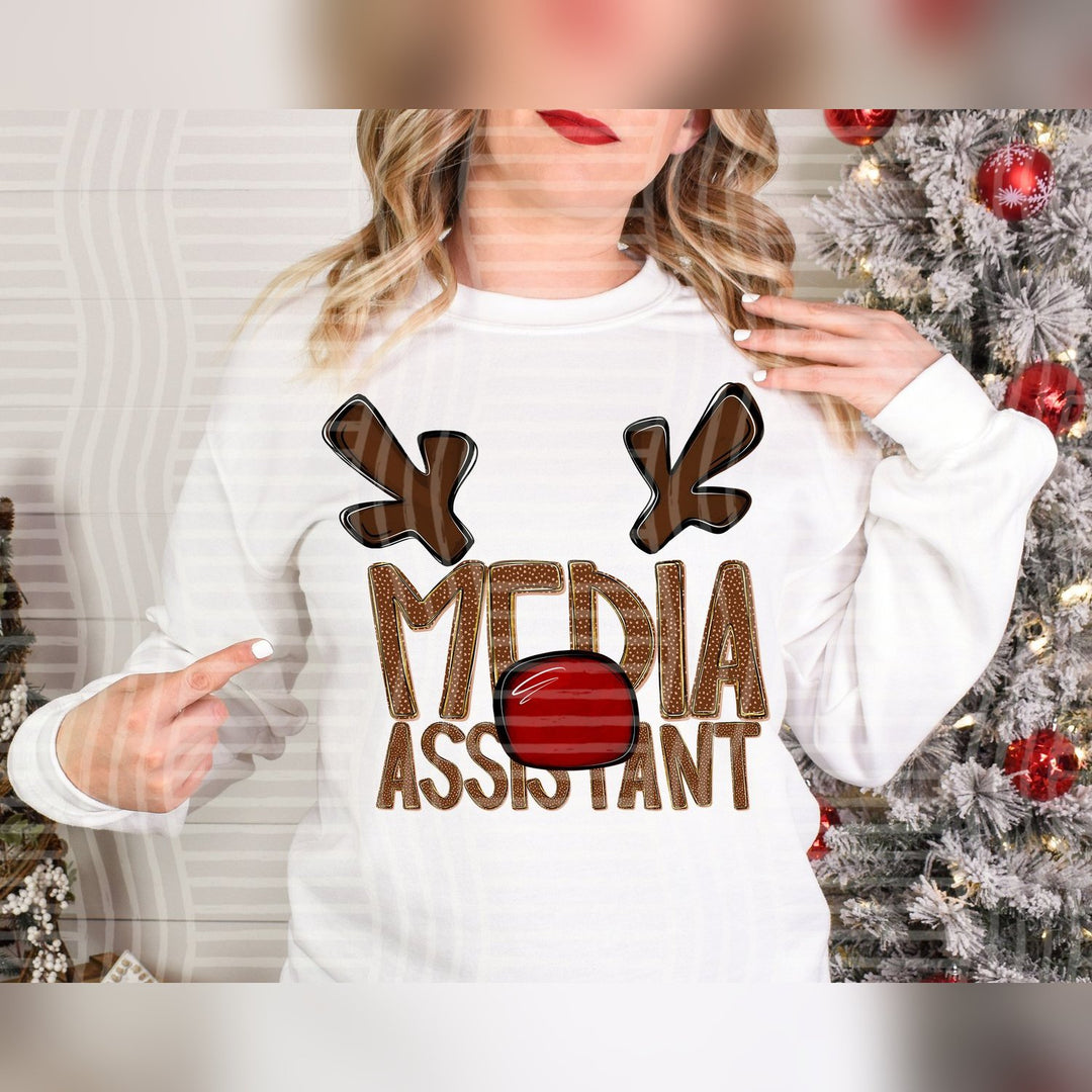 Media Assistant Deer Antler School Staff DTF transfer