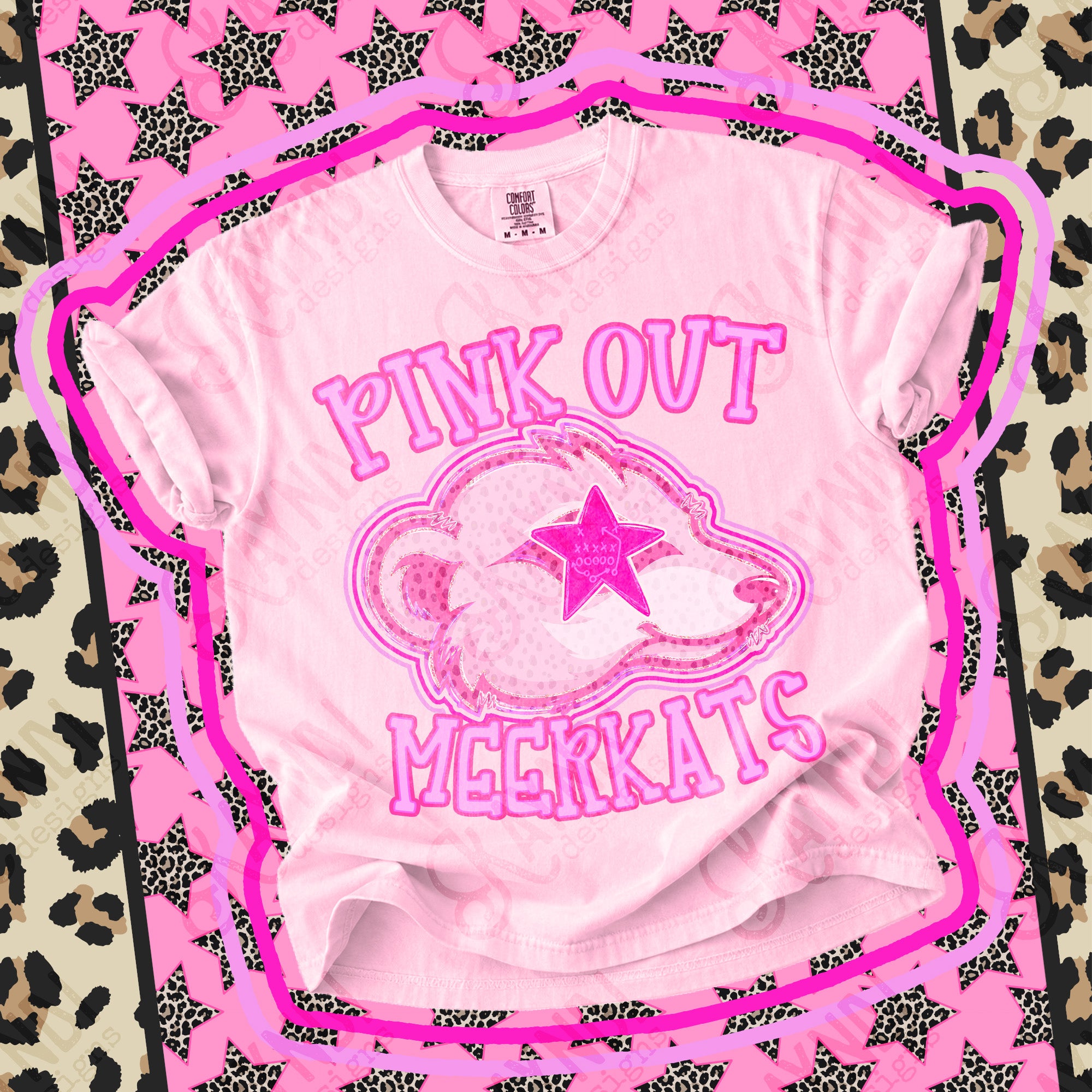Pink Out Mascots Meerkats mockup