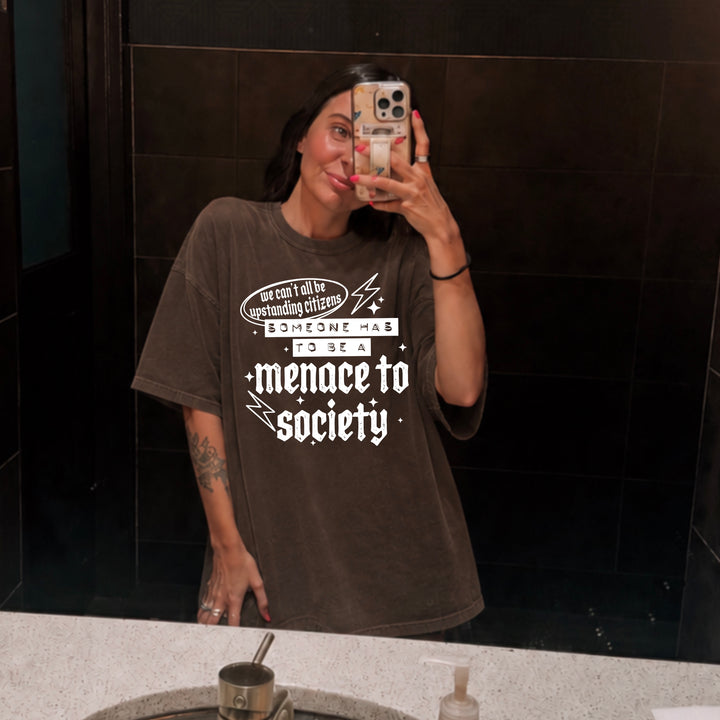 Menace to Society (White) DTF transfer – mockup