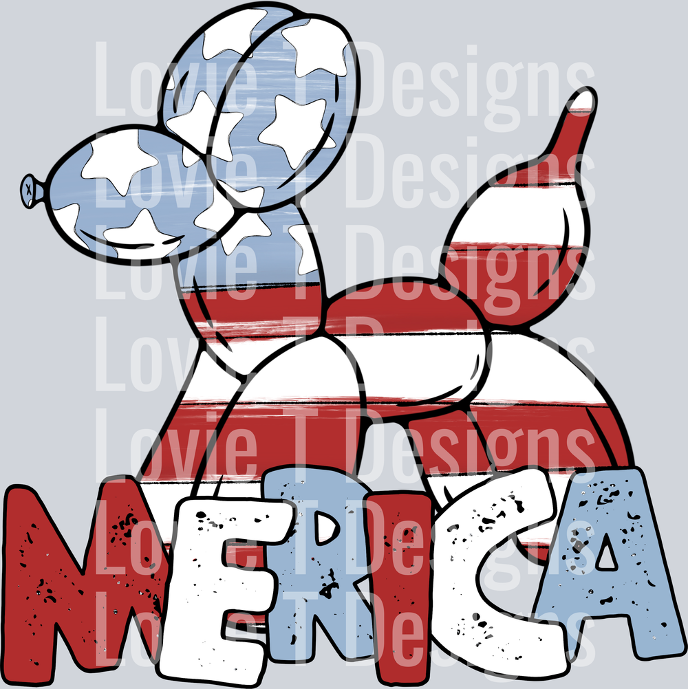 Merica Balloon Dog