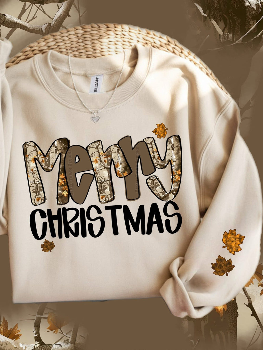 Merry Christmas Camo DTF transfer design – image 1