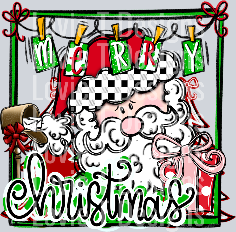 Merry Christmas Santa Frame