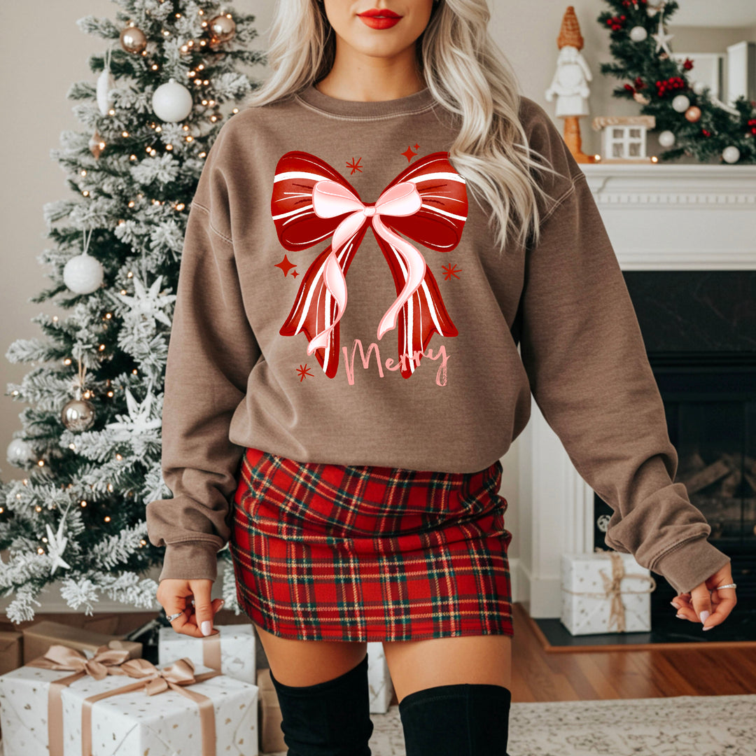 Merry Coquette Bow DTF transfer – mockup