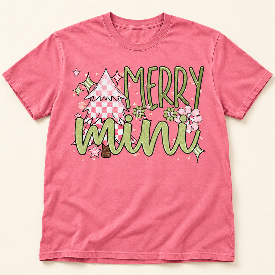 Merry Name customizable DTF transfer mockup