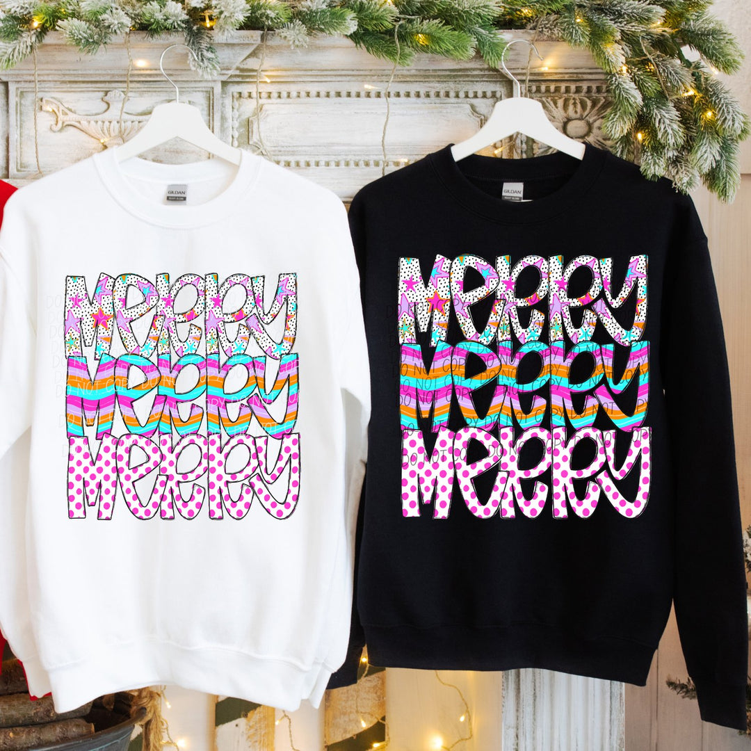 Merry Pinks DTF transfer mockup