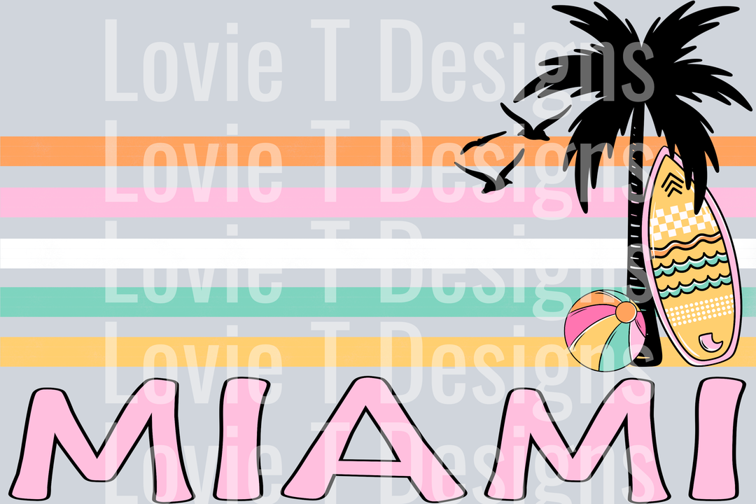 Miami Retro Stripe