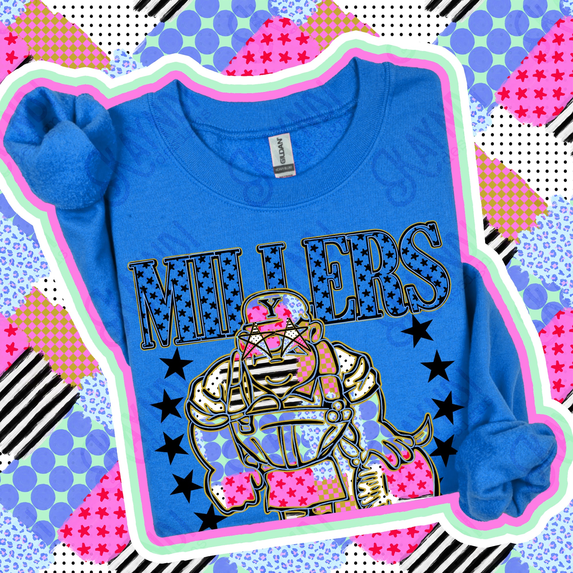 Patchwork Varsity Stars Mascots Millers 2 design