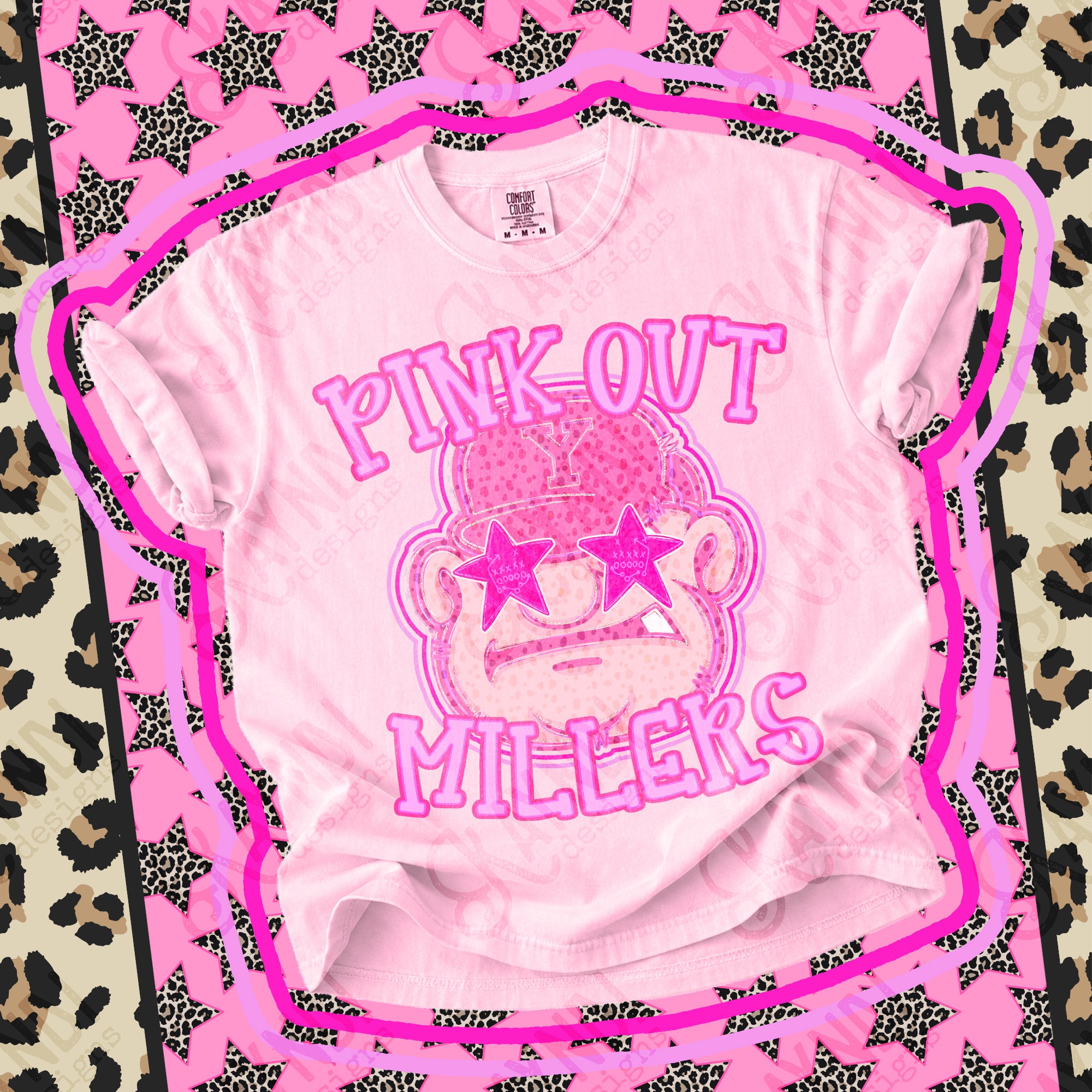 Pink Out Mascots Millers mockup
