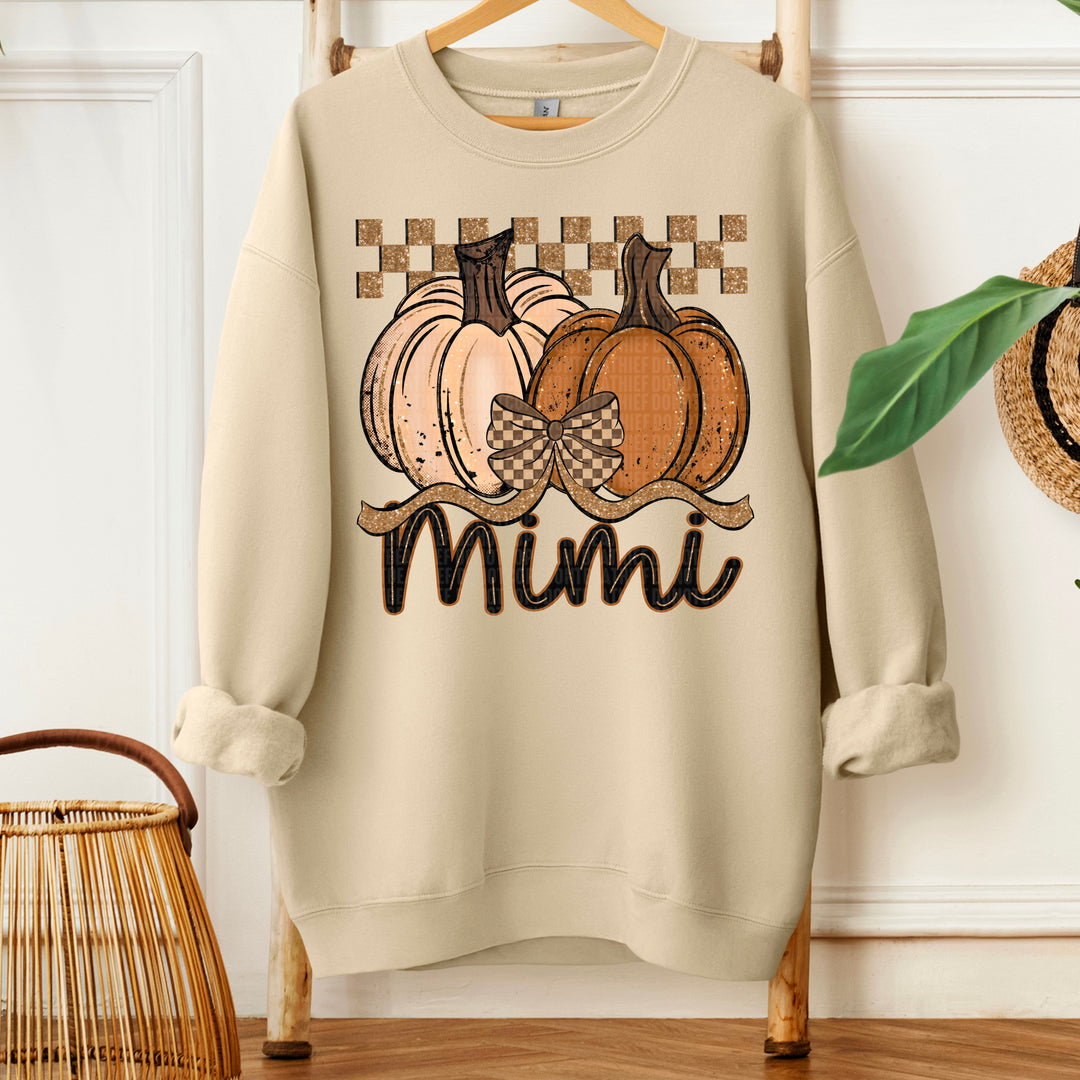 MIMI FALL CHECKERED GLITTER PUMPKIN