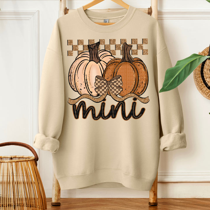MINI FALL CHECKERED GLITTER PUMPKIN