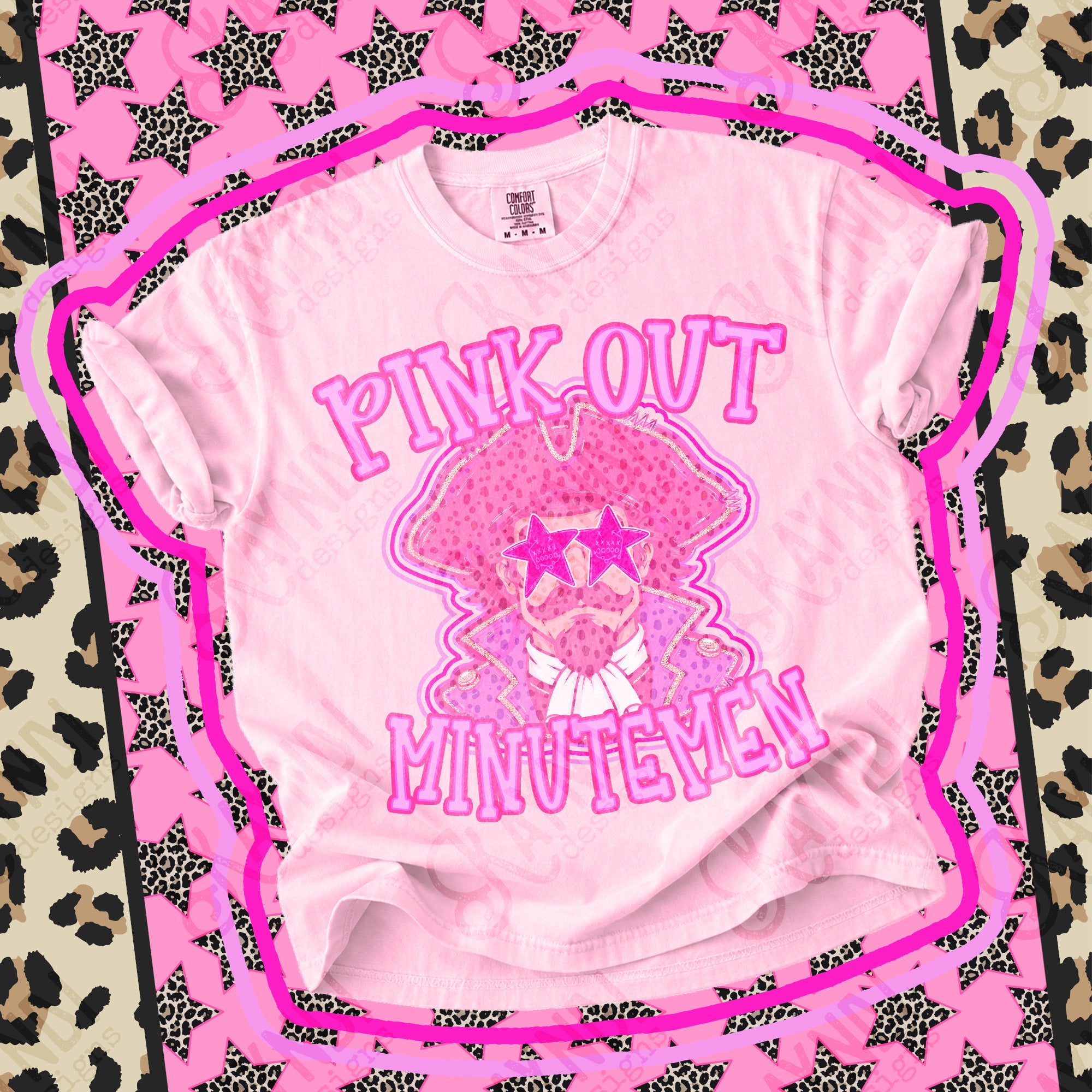 Pink Out Mascots Minutemen mockup