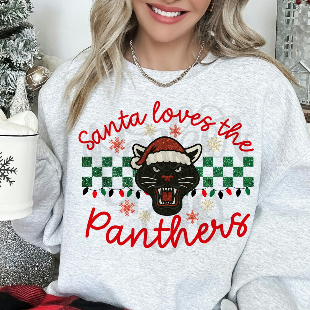 Santa Loves the Mascot customizable DTF transfer mockup