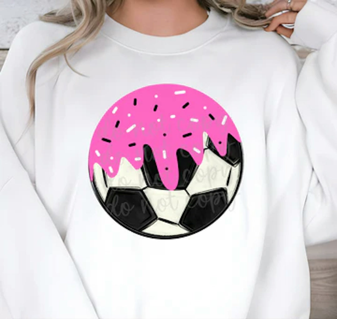Soccer Ball Drip customizable DTF transfer mockup