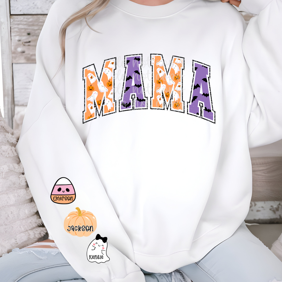 Halloween Mama Frame with Sleeves customizable DTF transfer