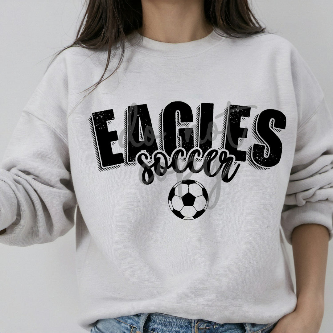 Soccer Mascot Script customizable DTF transfer mockup