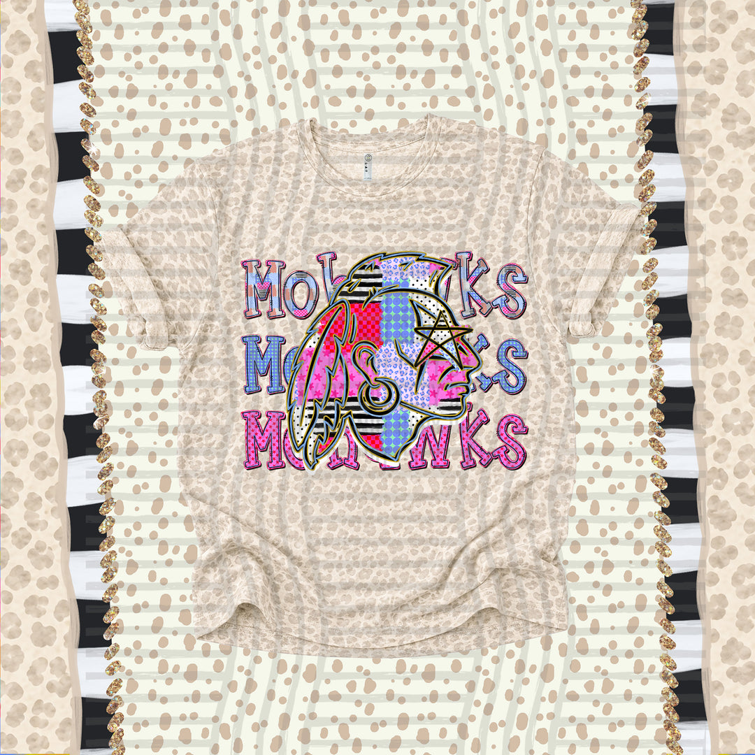 Mohawks Dolly Doodle mascot DTF transfer