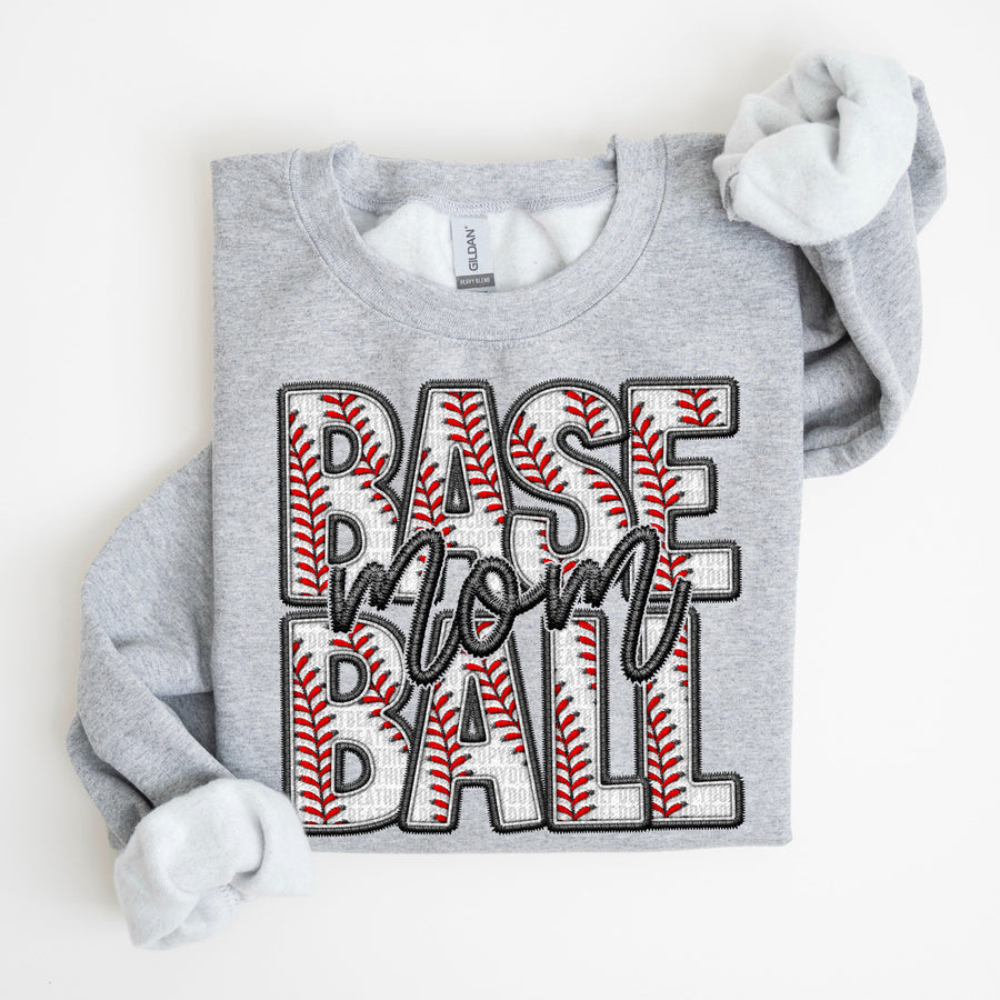 Mom Faux Baseball-[DTF Transfer]-Lovie T Designs