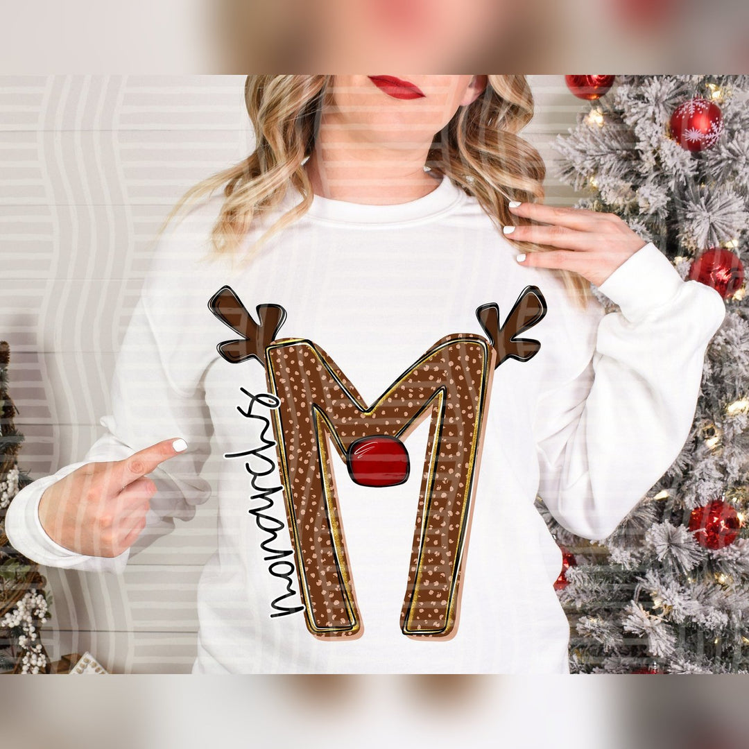 Monarchs Deer Antler Initial Mascots DTF transfer