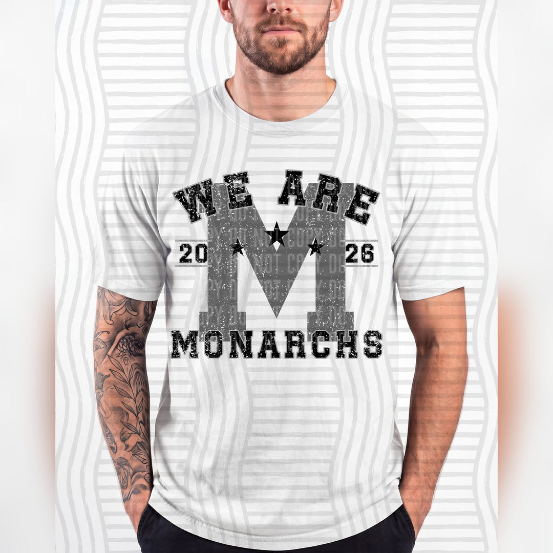 Monarchs Varsity Initials Mascots DTF transfer