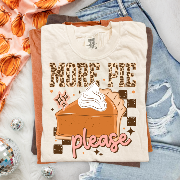 More Pie Please DTF transfer – mockup