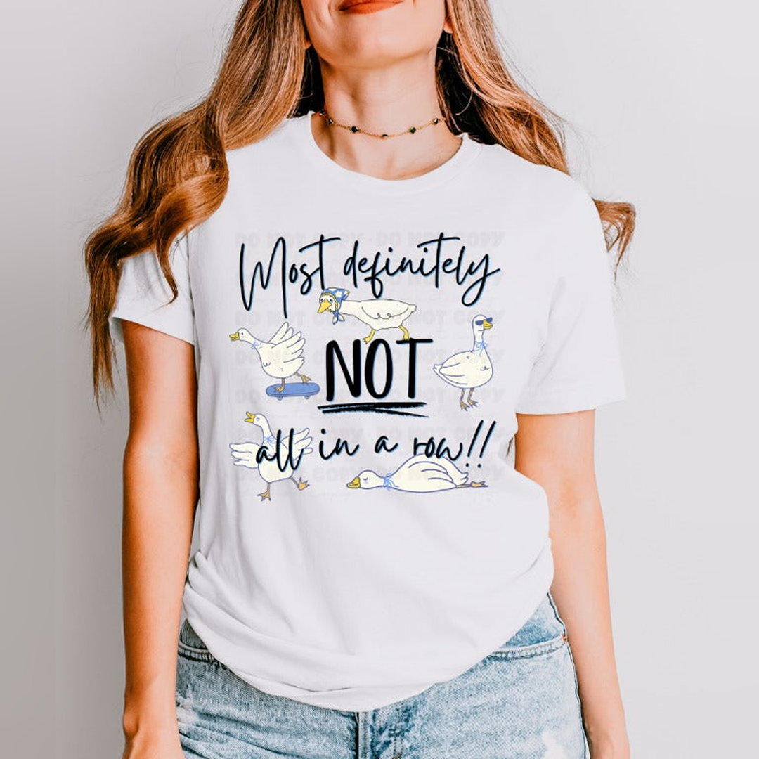 Most Definitely Not All in a Row Blue – DTF Transfer