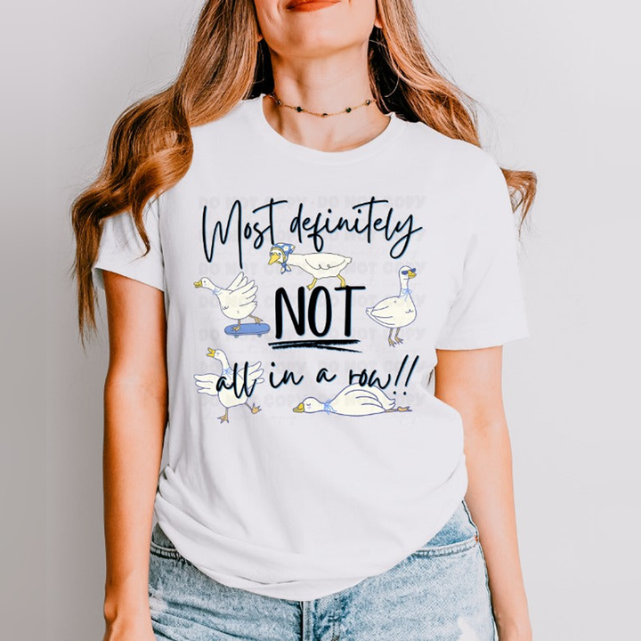 Most Definitely Not All in a Row Blue – DTF Transfer