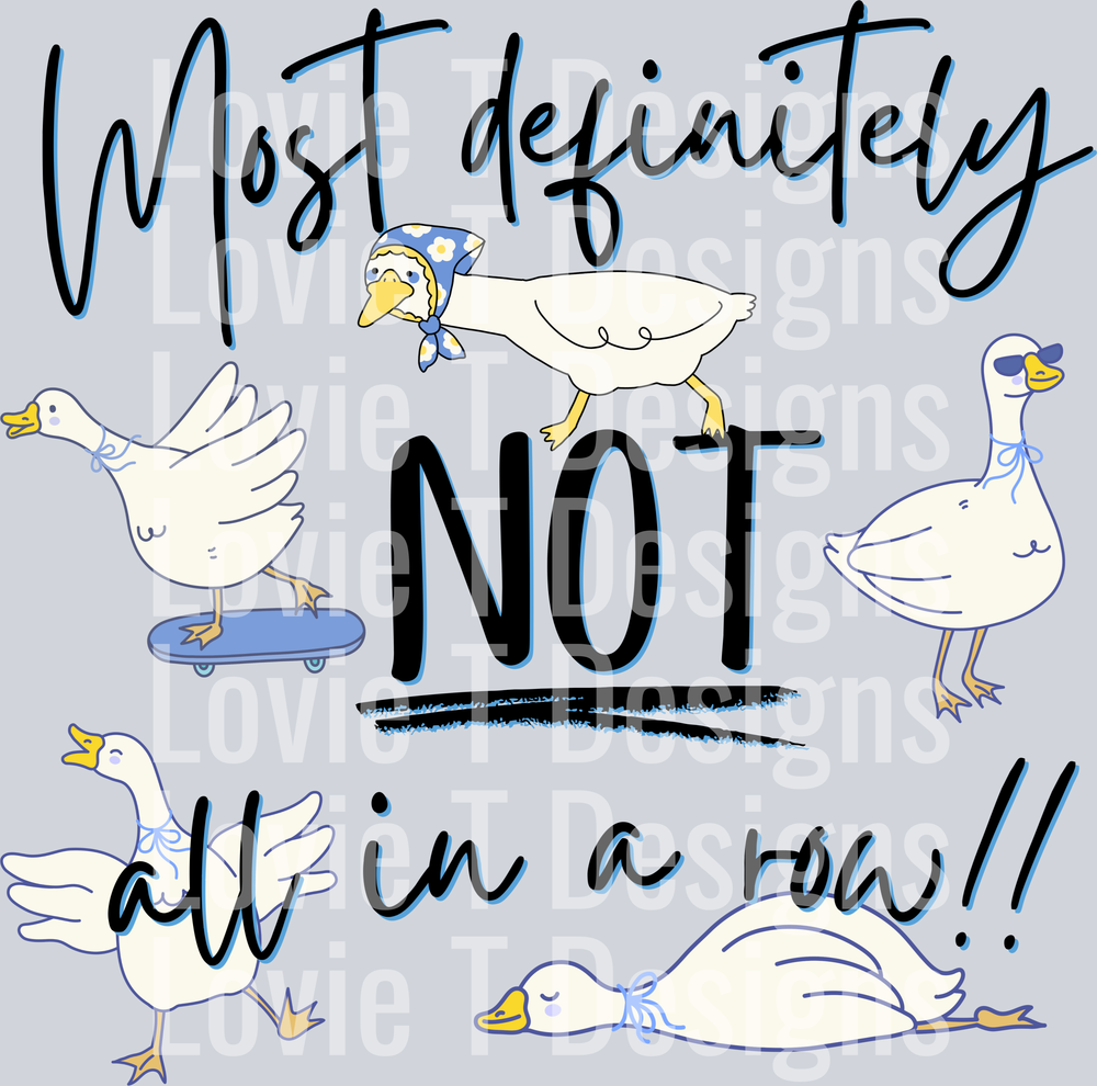 Most definitely not all in a row blue