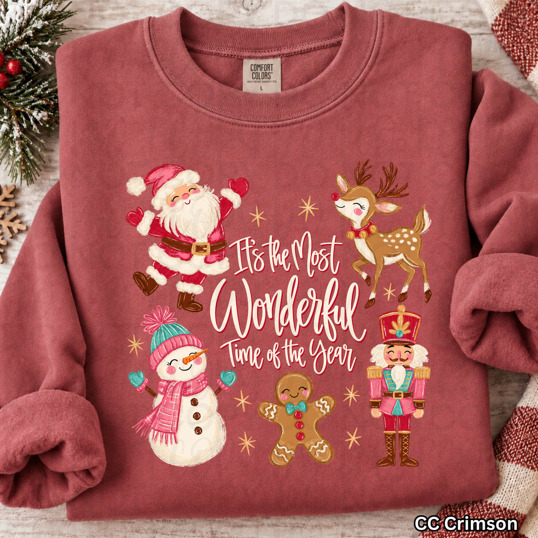 Most Wonderful Time of the Year Christmas DTF transfer mockup 3