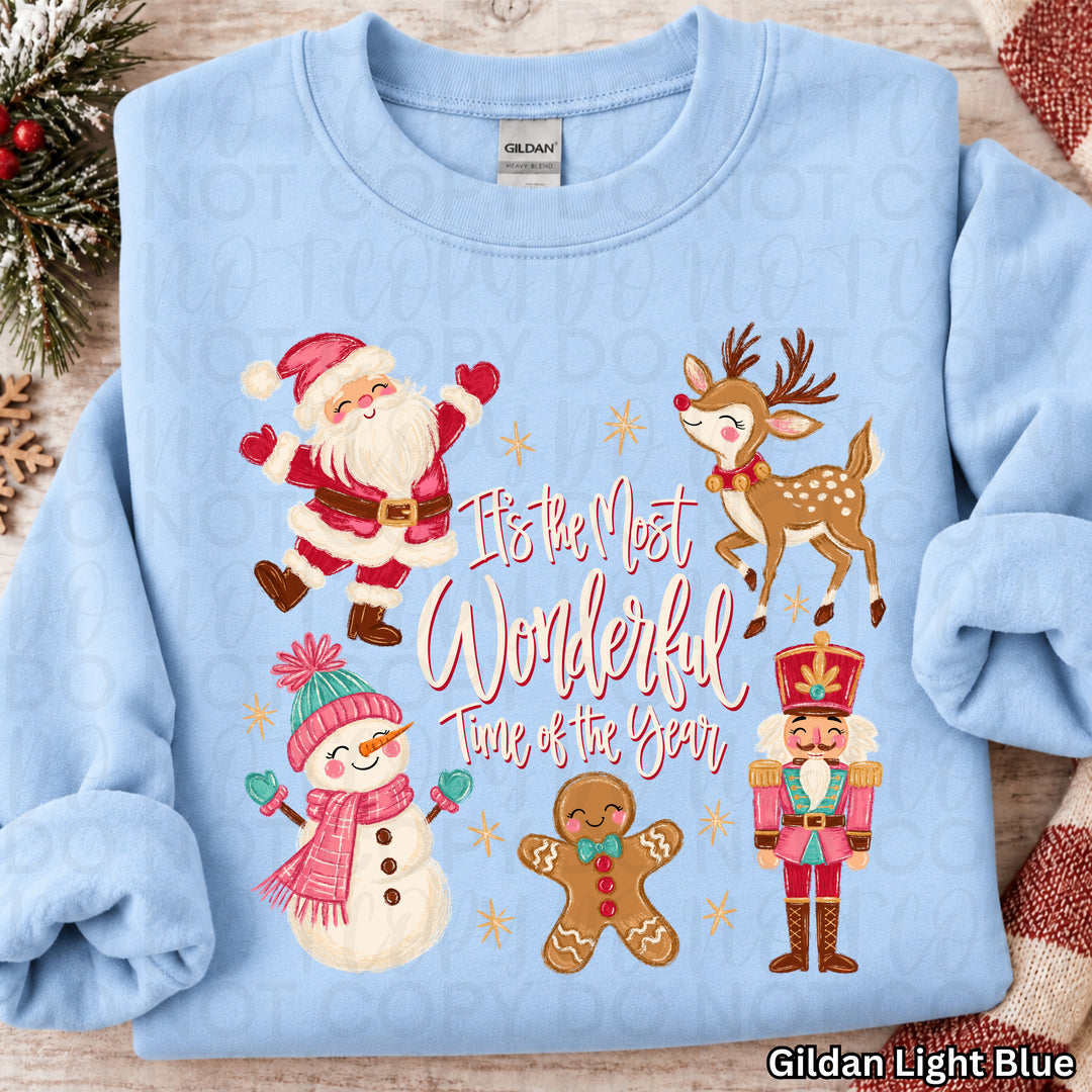 Most Wonderful Time of the Year Christmas DTF transfer mockup 4