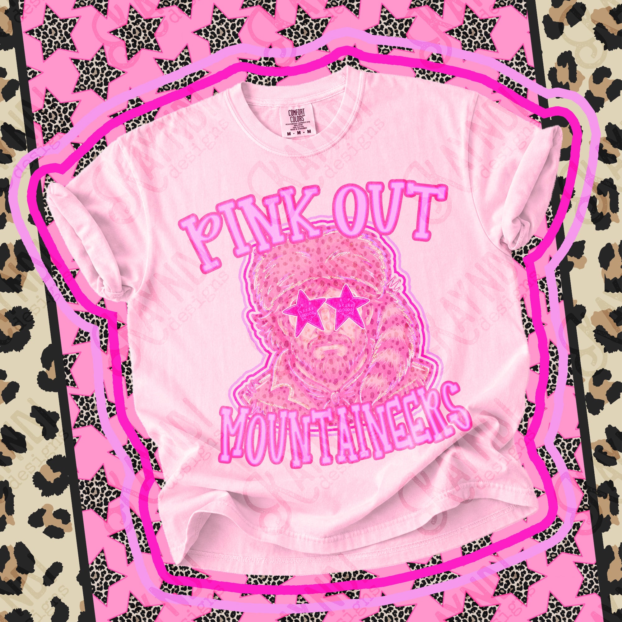 Pink Out Mascots Mountaineers 2 mockup