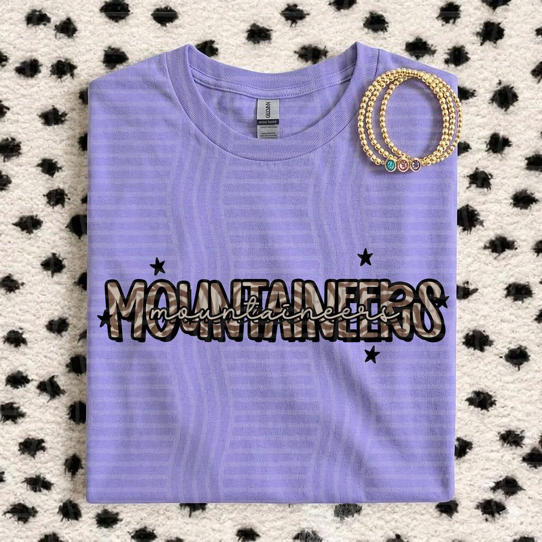 Mountaineers Zebra Mascots DTF transfer