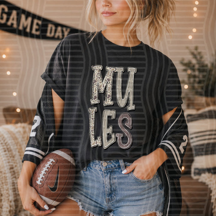 Mules Camo Jumble Mascots DTF transfer