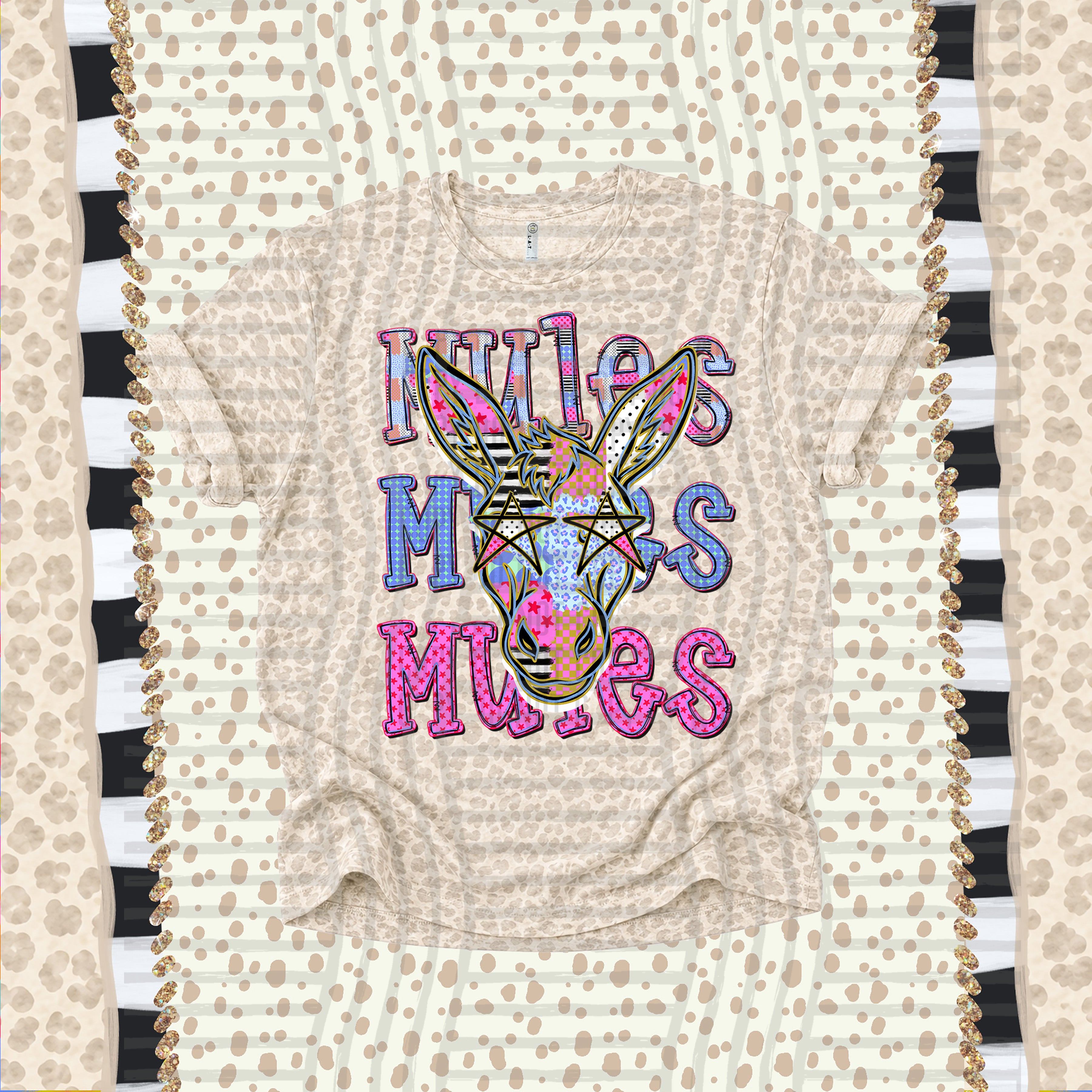Dolly Doodle Mascots Mules design