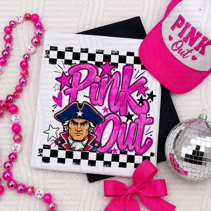 Musketeers Pink Out mascot DTF transfer