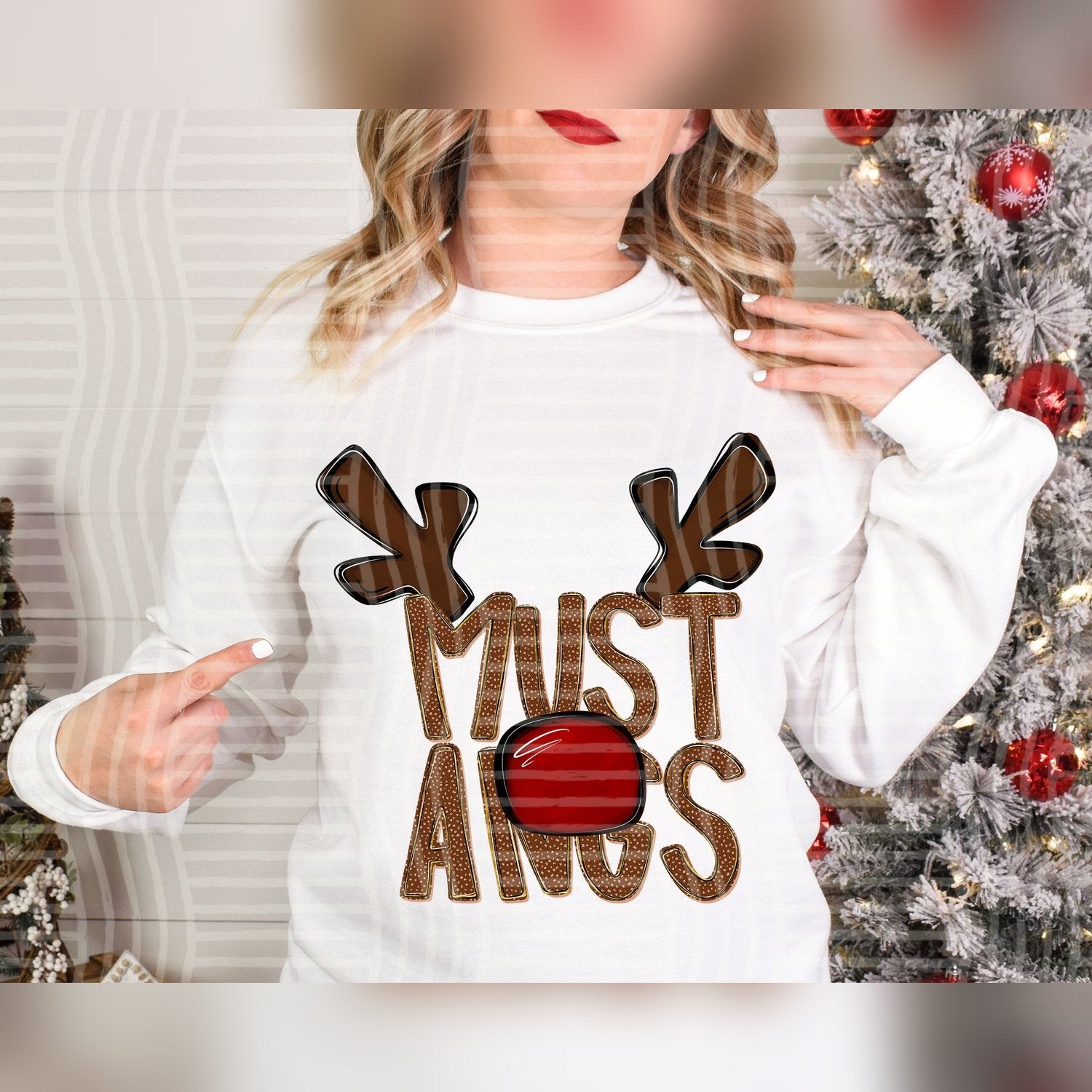 Deer Antler Mascots Mustangs design
