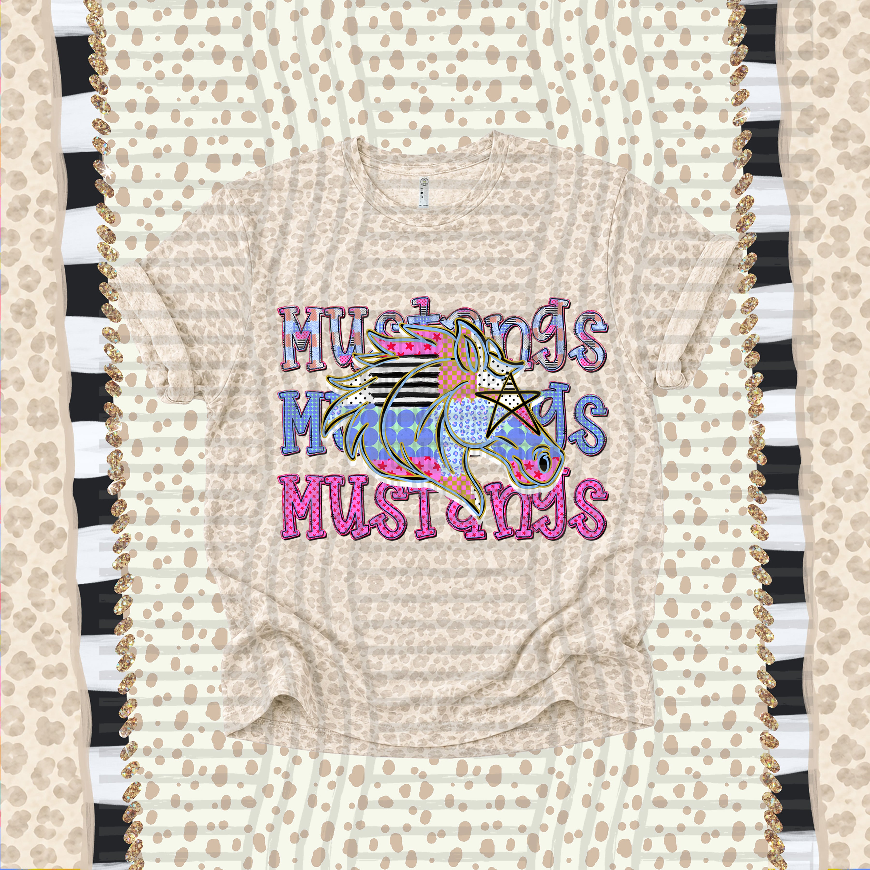 Dolly Doodle Mascots Mustangs design
