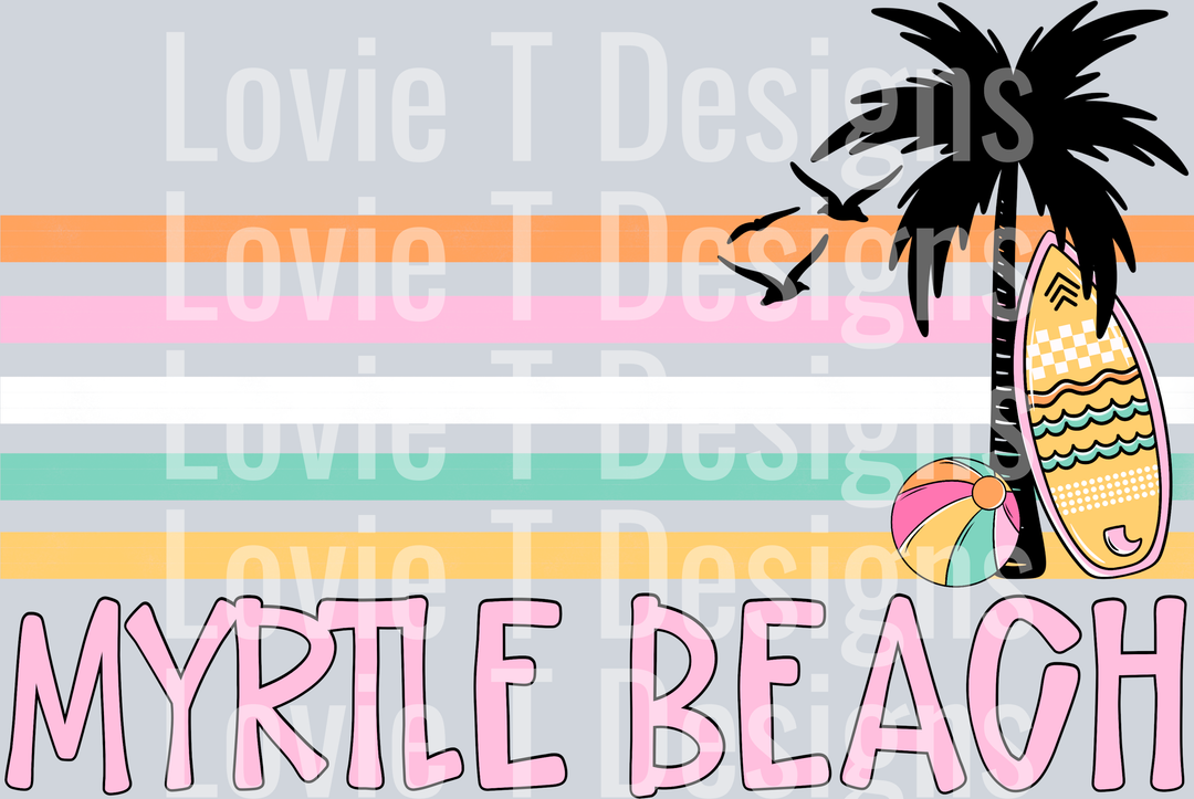 Myrtle Beach Retro Stripe
