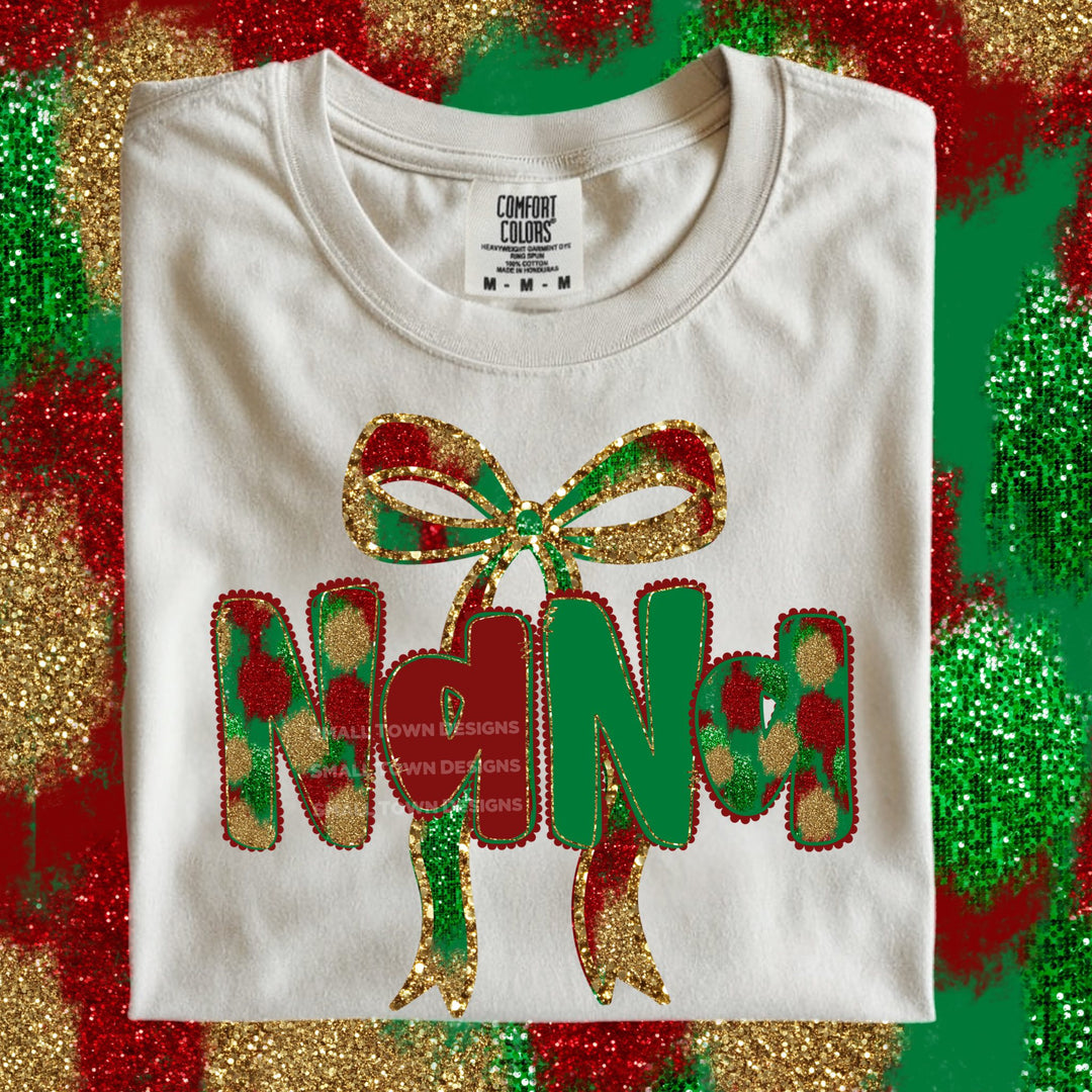 NANA CHRISTMAS BOW