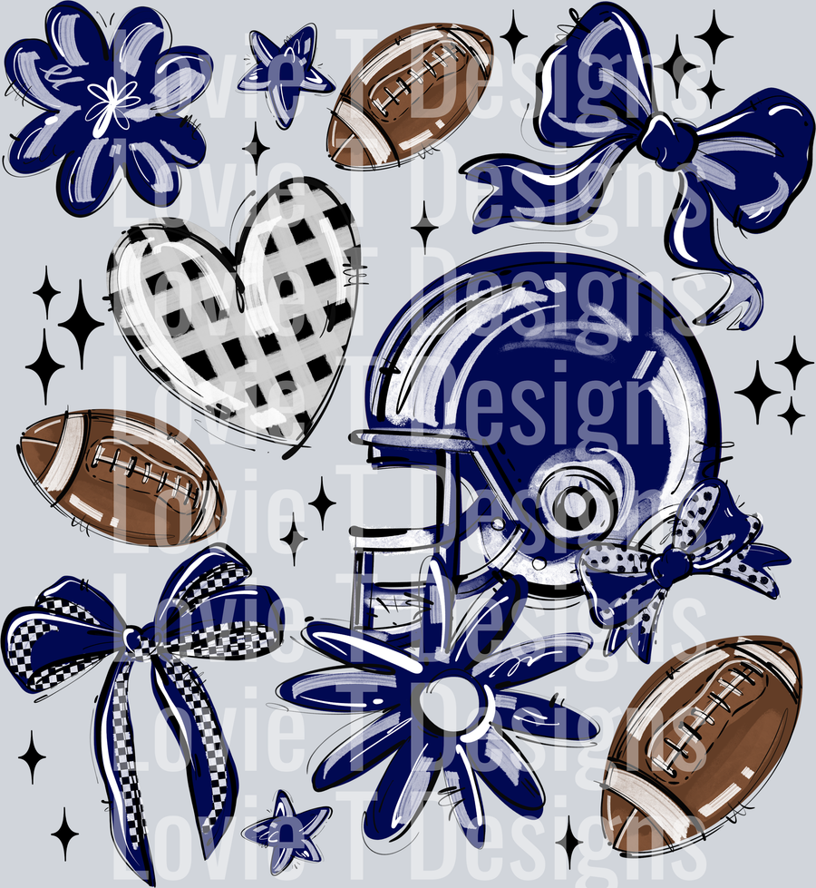 NAVY PLAY BALL FOOTBALL COLLAGE