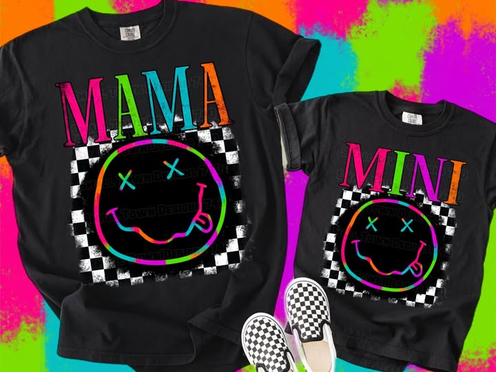 NEON AND CHECKERS MAMA